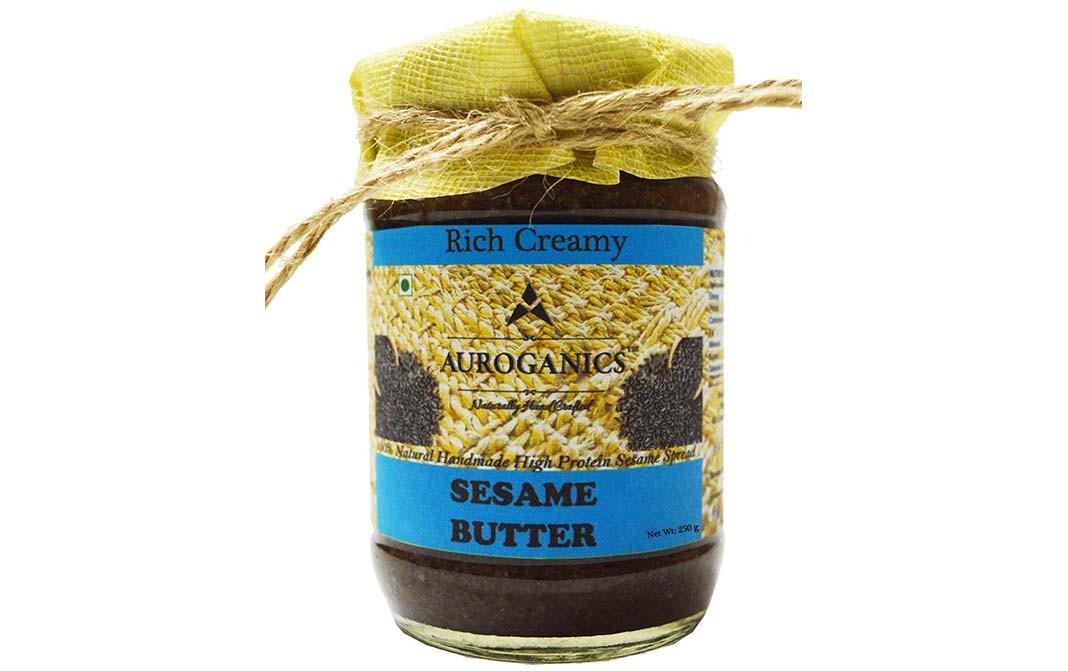 Auroganics Rich Creamy Sesame Butter    Glass Jar  250 grams